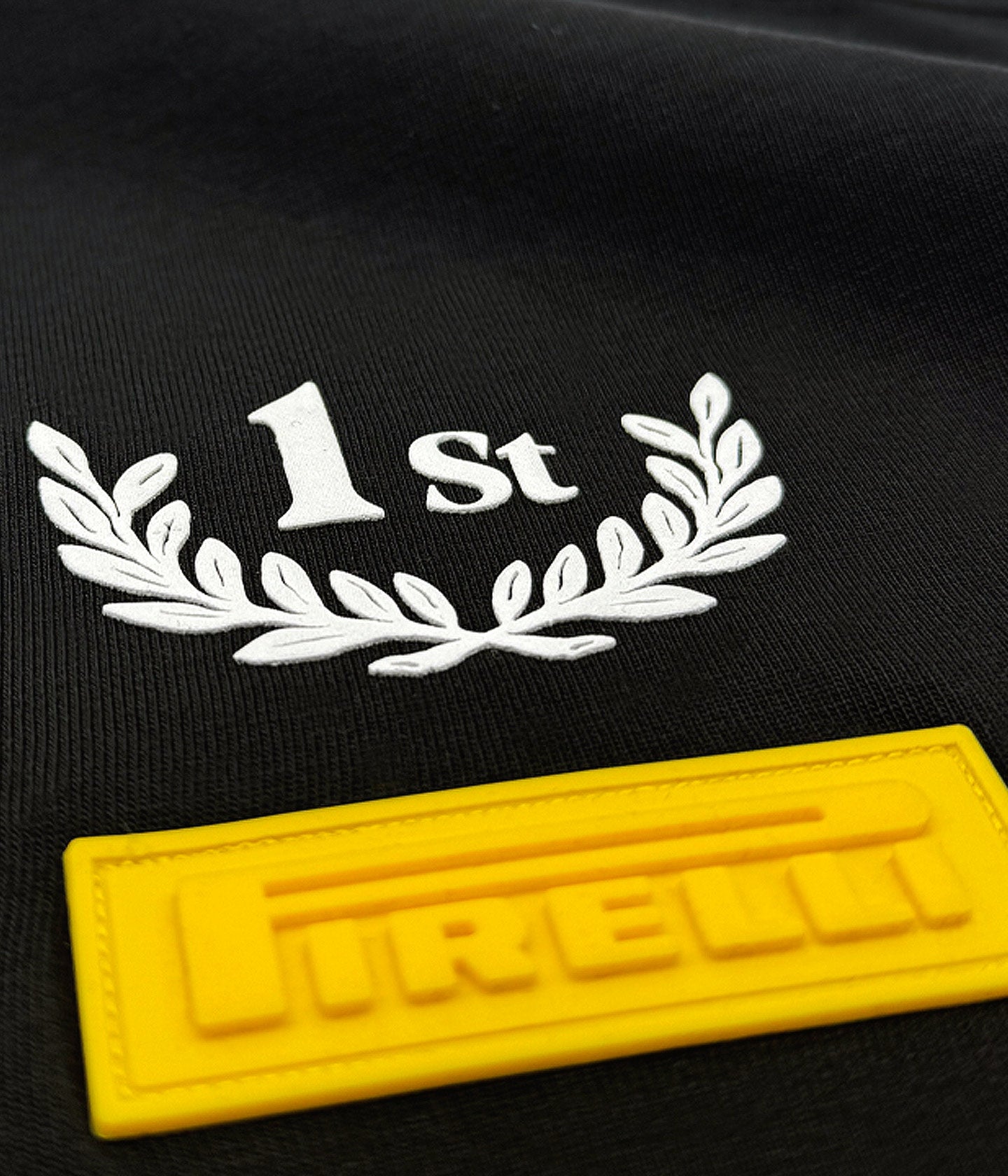 Closeup of Pirelli lifestyle clothing