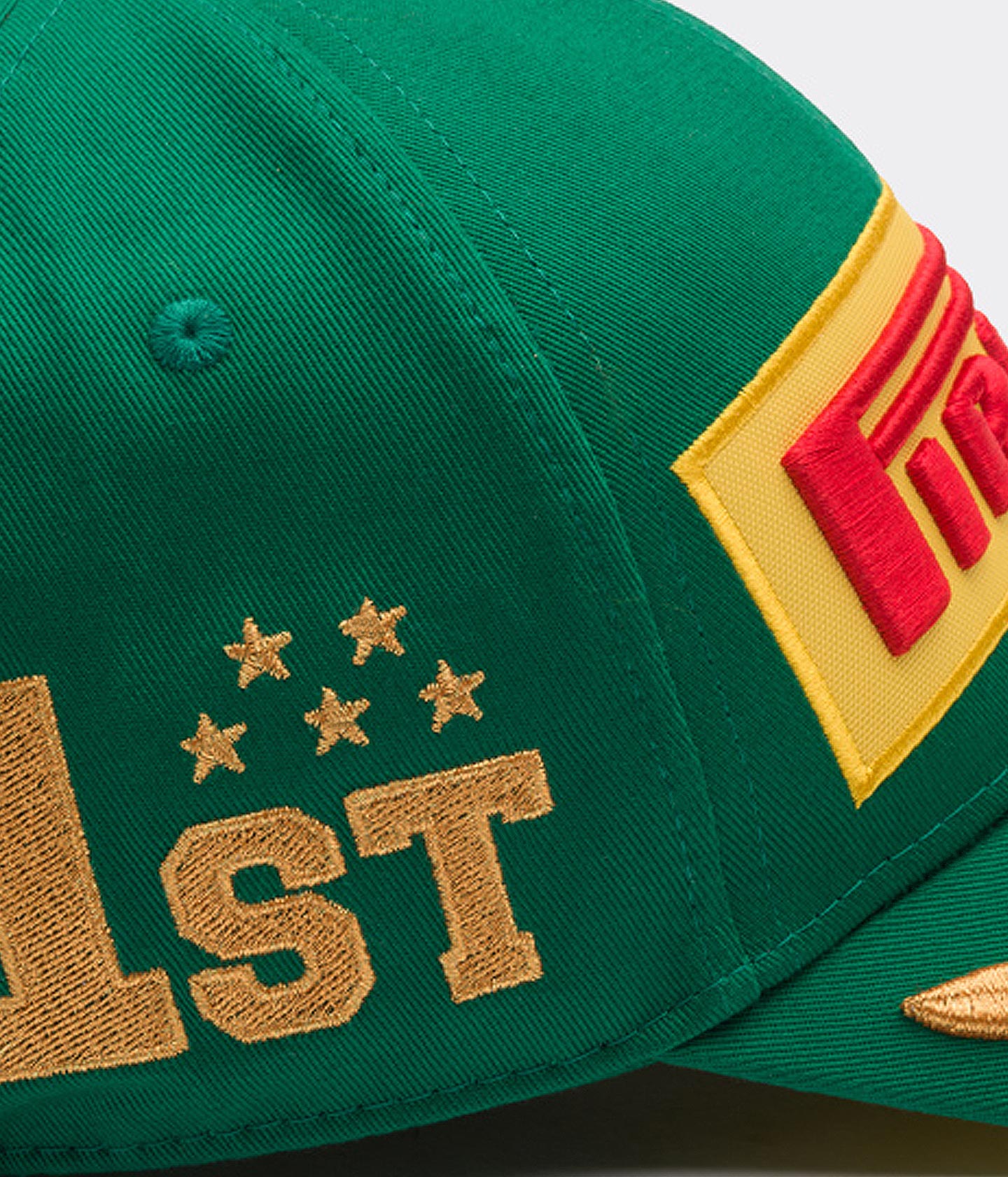 closeup of Pirelli Podium Cap 2025 - F1®, Grand Prix, Formula 1® caps