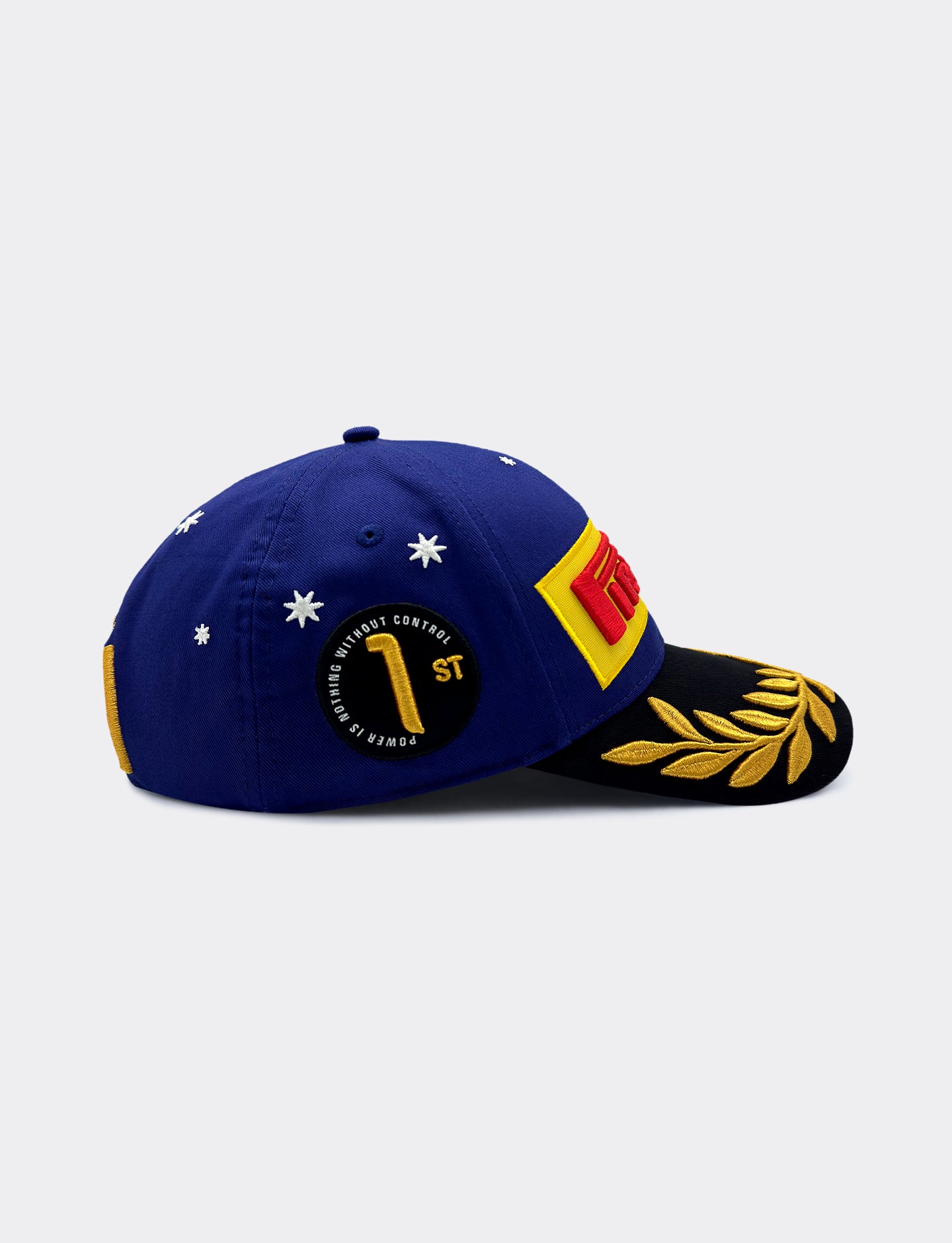 Navy blue Pirelli Podium cap on white background