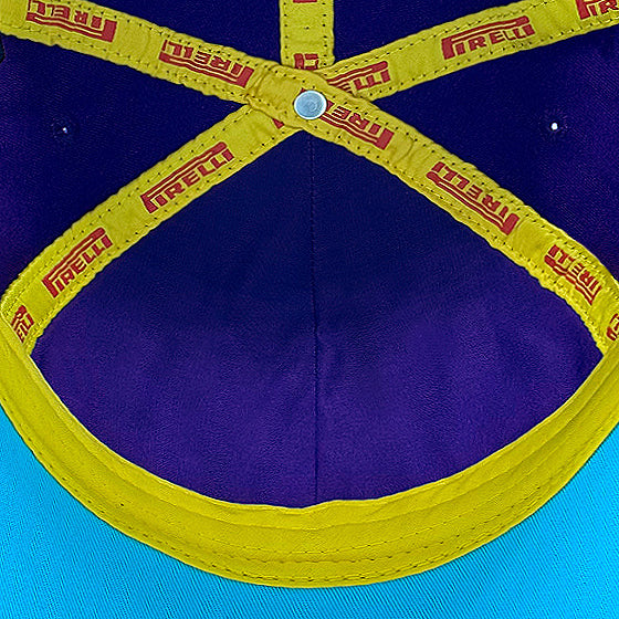 Closeup of interior of Pirelli Podium Cap 2026 F1® Academy