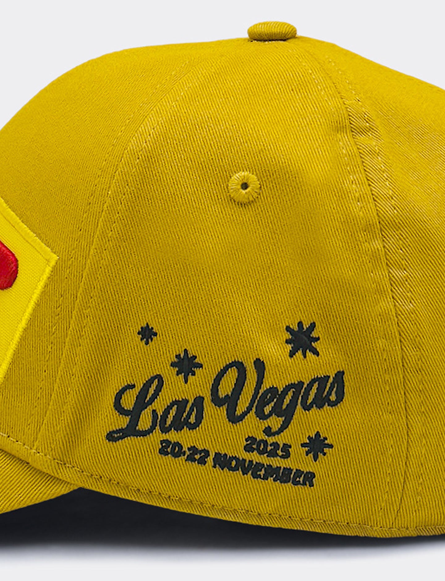 Gold cap with 'Las Vegas 2025' text on a white background